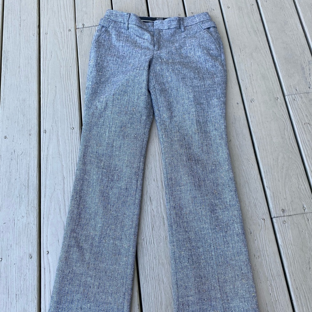 BODY by Victoria - The Marissa fit brown w/orange specs wool tweed trousers, 8